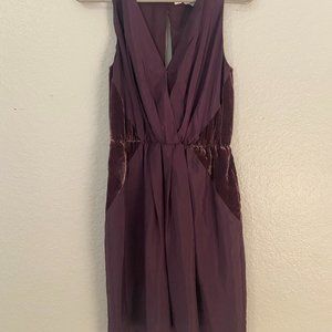 BCBGeneration Purple Dress with Velvet